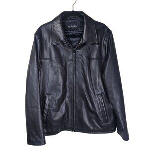 VTG M. Julian Mens Leather Jacket L Black 90s Bikercore Grunge Mob Moto Classic